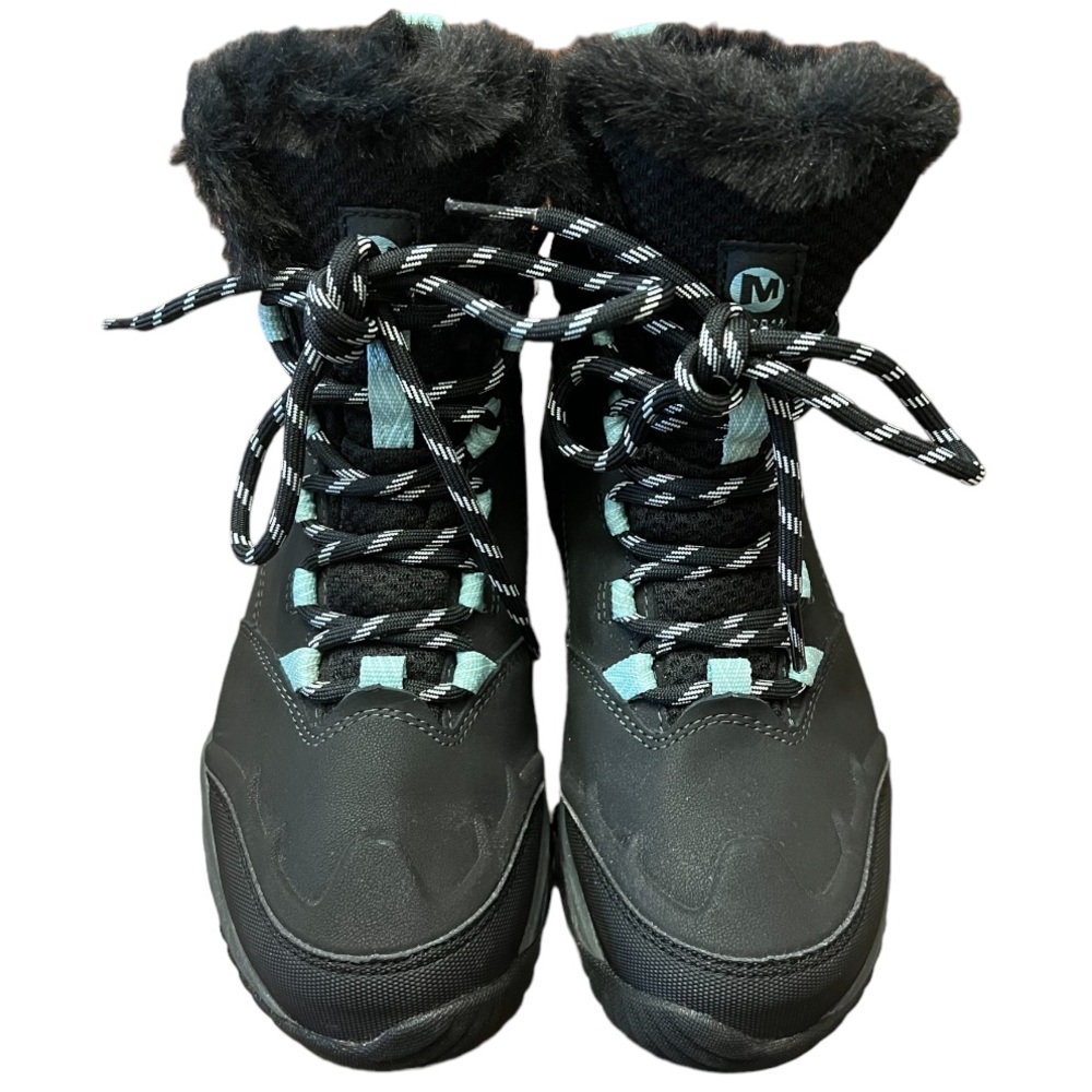 Merrell Thermo Fractal Mid Waterproof Black Winter Boots Women’s Size 7.5 - Picture 3 of 7